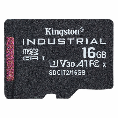 Kingston MicroSDHC karta 16GB Industrial C10 A1 pSLC Card...