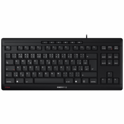 CHERRY klávesnice STREAM TKL, drátová, USB, CZ+SK layout,...