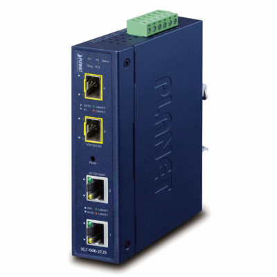 Planet IGT-900-2T2S IP30 průsmyslový konvertor 2x 1000Bas...