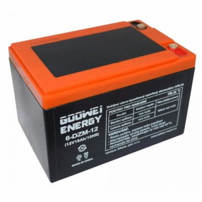 GOOWEI ENERGY 12V 15Ah 6-DZM-12 trakční záložní akumuláto...