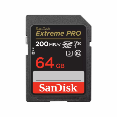 SanDisk SDXC karta 64GB Extreme PRO (200 MB/s Class 10, U...