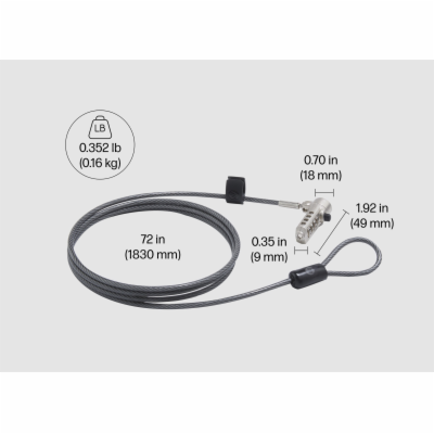 HP Nano Combo Cable Lock