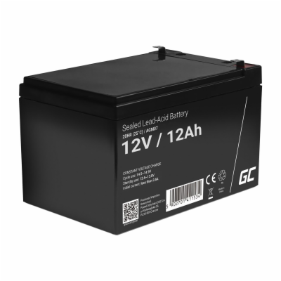 Green Cell AGM VRLA 12V 12Ah maintenance-free battery for...