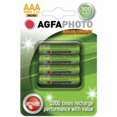 AgfaPhoto nabíjacie NiMH batérie 1.2V, AAA, 900mAh, blist...