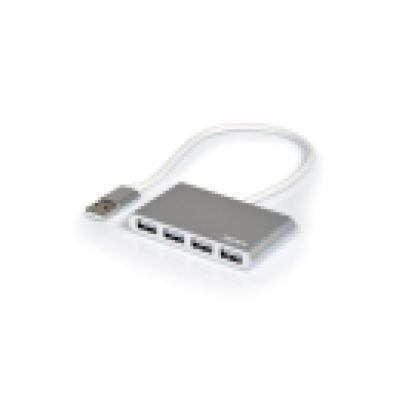 Port Connect 900120 PORT CONNECT USB HUB, 4x USB 2.0, šedý