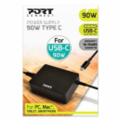 PORT CONNECT napájecí adaptér k notebooku, 90W, USB-C kon...