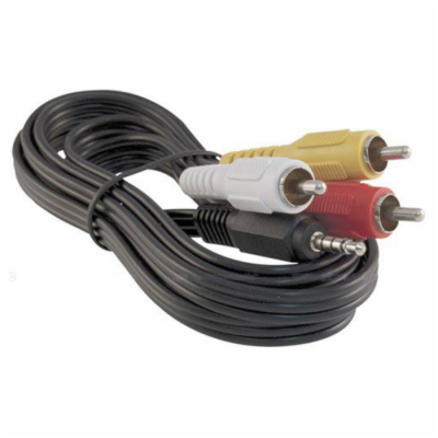 Kabel TIPA JACK 3.5 stereo 4pin/3xCINCH 1,5m