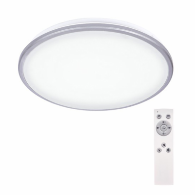 Solight LED stropní světlo Silver, kulaté, 24W, 1800lm, s...
