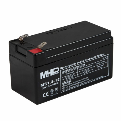 MHPower MS1.3-12 olověný akumulátor AGM 12V/1,3Ah, Faston...