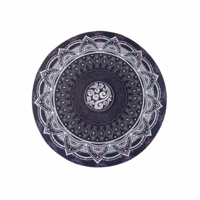 Podložka na jógu Mandala Black kulatá 70cm