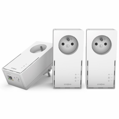 STRONG sada 3 adaptérů Powerline 1000 TRI FR/ 1000 Mbit/s...