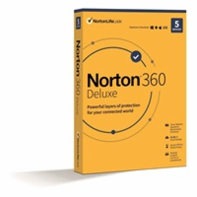 Norton 360 DELUXE 50GB + VPN 1 lic. 5 lic. 3 roky - ESD (...