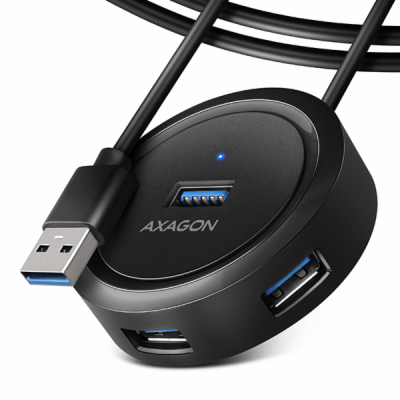 AXAGON HUE-P1AL, 4x USB 3.2 Gen 1 ROUND hub, micro USB na...