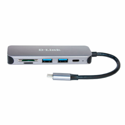 D-Link DUB-2325 USB-C Hub with SD/microSD Card Reader, 2x...