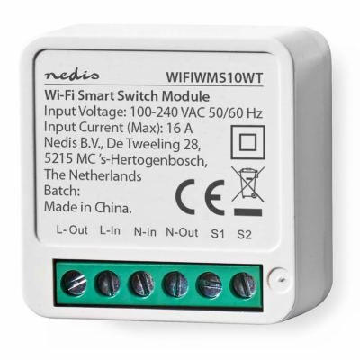 NEDIS Wi-Fi chytrý spínač pro světla/ spotřeba 3680 W/ př...