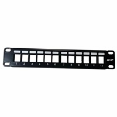 10" modulární stíněný patch panel LEXI-Net 12port, černý