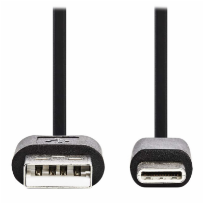 NEDIS kabel USB 2.0/ zástrčka USB-C - zástrčka USB-A/ čer...