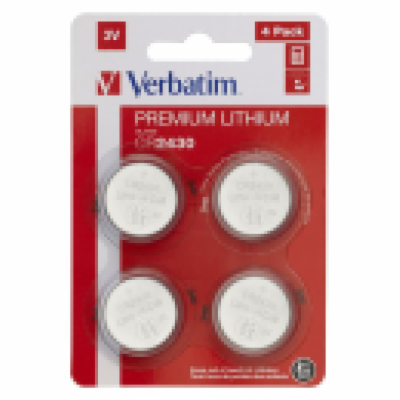 Lithiové CR2430 3V baterie PREMIUM 4ks/pack Verbatim