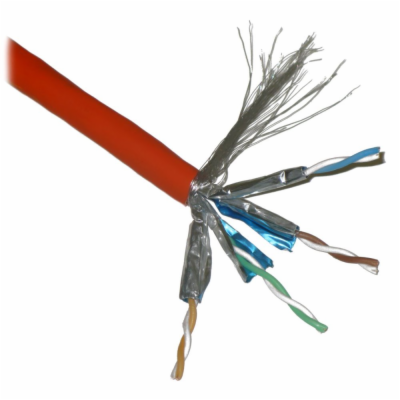 PLANET kabel FTP, drát, Cat 5e, fyzicky 6A, 4p, LS0H, stí...