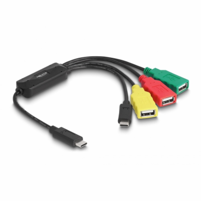 Delock Čtyřportový kabelový Hub USB 2.0 s rozhraním USB T...