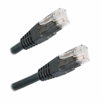 XtendLan patch kabel Cat6, UTP - 0,25m, černý (prodej po ...