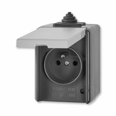 Instalační zásuvka nástěnná 5518-2929S IP44