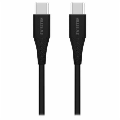 Swissten TPU nabíjecí kabel USB-C / USB-C  0,4 M Černý