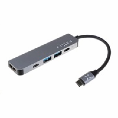 5-portový hliníkový USB-C FIXED HUB Mini pro notebooky a ...
