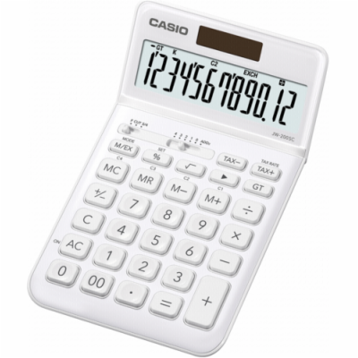 Casio JW 200 SC WE Stolní kalkulačka, bílá