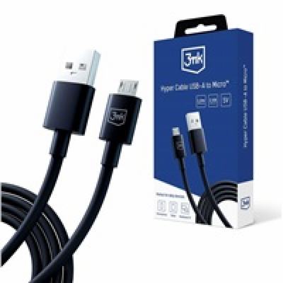 3mk datový kabel - Hyper Cable A to Micro 1.2m 5V 2,4A, č...