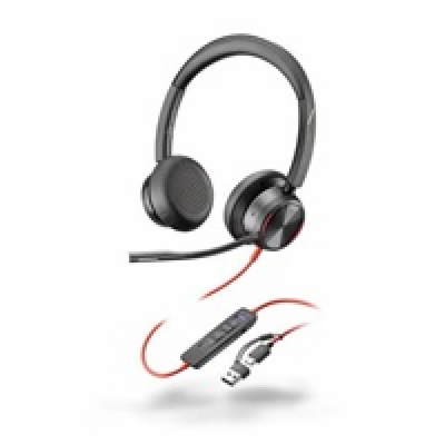 Poly Blackwire 8225 MS Teams náhlavní souprava, USB-C/A a...