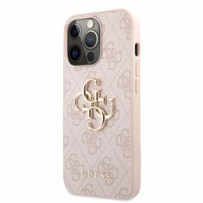 Guess PU 4G Metal Logo Zadní Kryt pro iPhone 13 Pro Pink ...