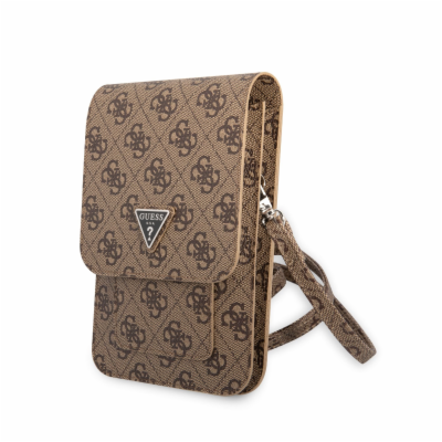 Guess PU 4G Triangle Logo Phone Bag Brown Guess prémiový ...