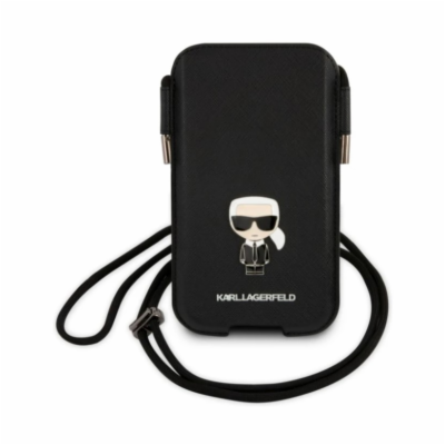 Karl Lagerfeld Saffiano Metal Logo PU Pouch S/M Black Sty...