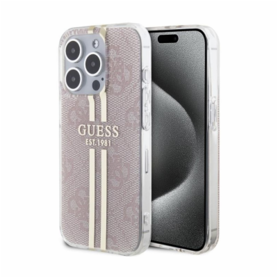 Guess IML 4G Gold Stripe Zadní Kryt pro iPhone 15 Pro Max...