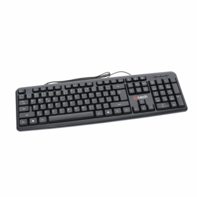 C-TECH klávesnice KB-102 USB, slim, black, CZ/SK Kvalitní...