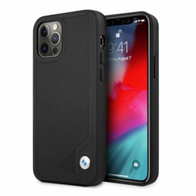 BMW Signature Leather Debossed Stripes Kryt pro iPhone 12...