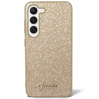 Guess PC/TPU Glitter Flakes Metal Logo Zadní Kryt pro Sam...