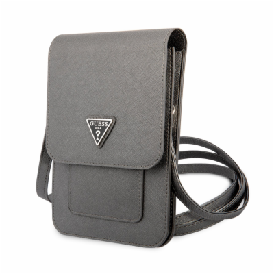 Guess PU Saffiano Triangle Logo Phone Bag Grey Guess prém...