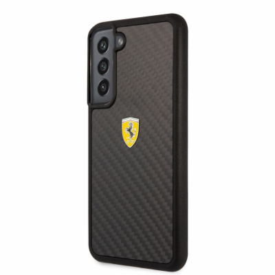 Ferrari Real Carbon Zadní Kryt pro Samsung Galaxy S22+ Bl...