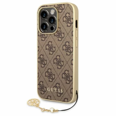 Guess 4G Charms Zadní Kryt pro iPhone 14 Pro Brown Guess ...
