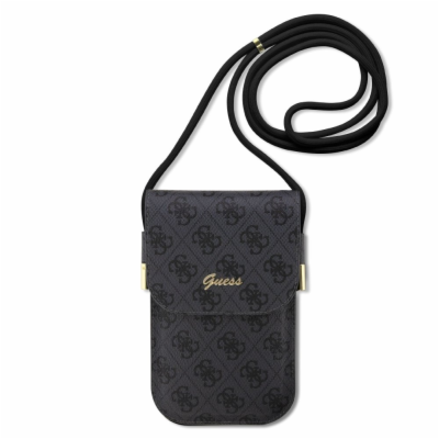 Guess PU 4G Metal Logo Script Phone Bag Black Guess 4G PU...