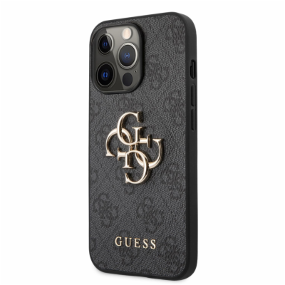 Guess PU 4G Metal Logo Zadní Kryt pro iPhone 13 Pro Grey ...