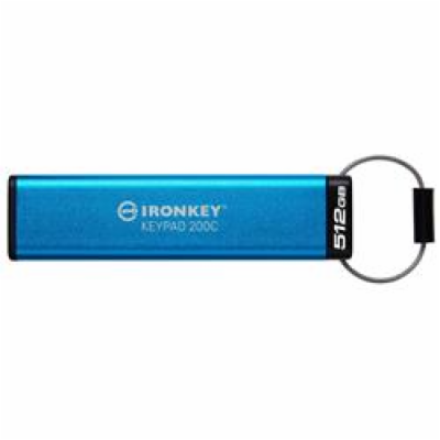 Kingston flash disk 512GB USB-C IronKey Keypad 200C, FIPS...