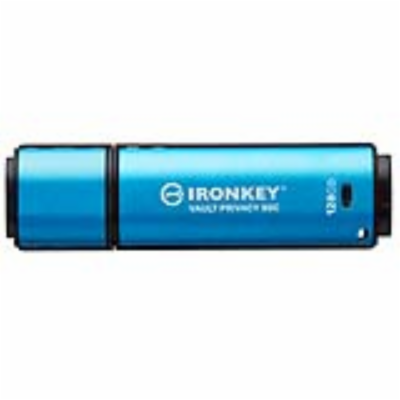 Kingston Ironkey Vault Privacy 50C/128GB/USB 3.2/USB-C/Modrá