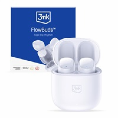 3mk bezdrátová stereo sluchátka FlowBuds, nabíjecí pouzdr...