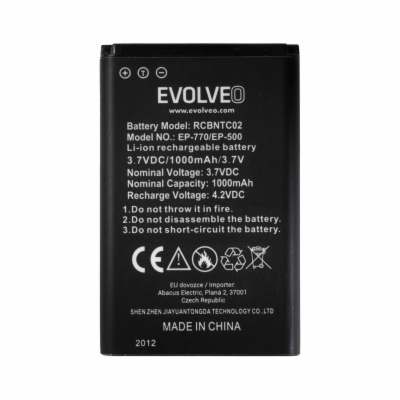 EVOLVEO orig. baterie 1000 mAh pro EasyPhone FD/FP/FS/FM/...