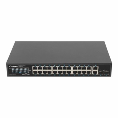 LANBERG SWITCH  24X 1GB POE+/2X GB 2X SFP RACK 19" GIGABI...
