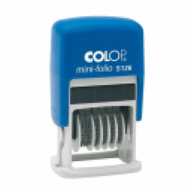 COLOP S 126 Mini-Folio, číslovací razítko (modrý strojek-...