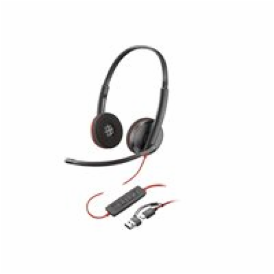 Poly Blackwire 3220 náhlavní souprava, USB-C/A adaptér, s...